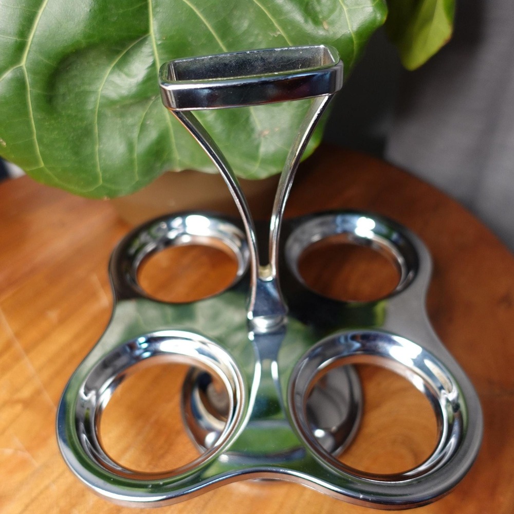 VTG Chrome Westfield‎ Relish Lazy Susan Holder Beverage Caddy Tabletop Barware
